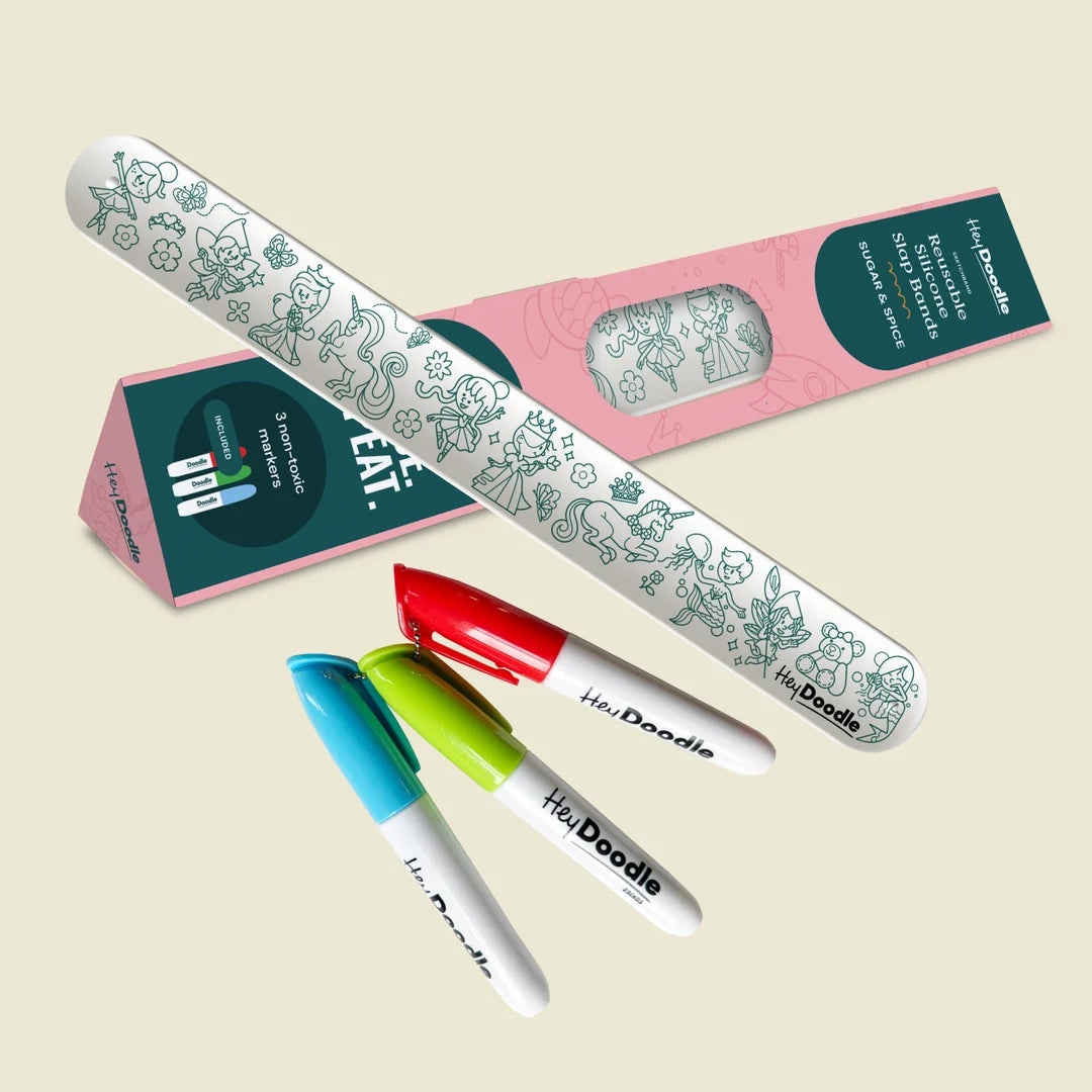 HEY DOODLE - SUGAR AND SPICE SKETCHBAND - Reusable Colouring Slap Bracelet