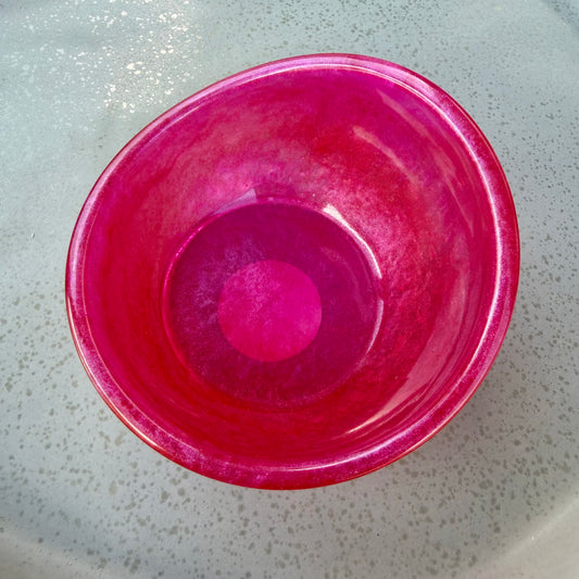 BRENDA STONE ART - Small Resin Scoop Bowl 2 Reds
