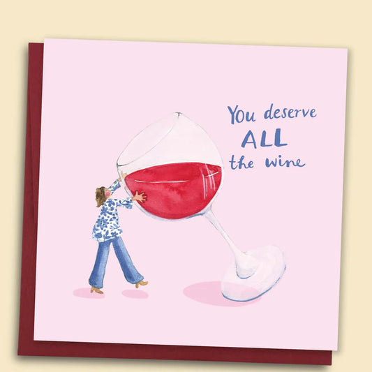 PAPERNEST - "You Deserve All The Wine" Greeting Card