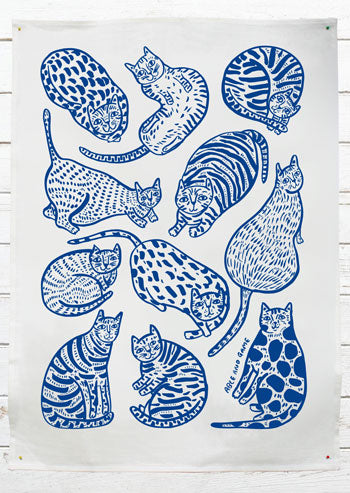 ABLE & GAME- Tea Towel- 11 Cats