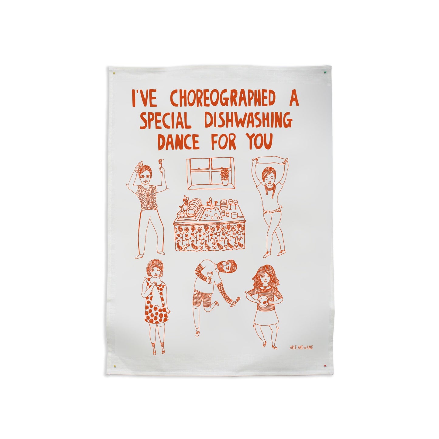 ABLE & GAME- Tea Towel- Dishwashing Dance