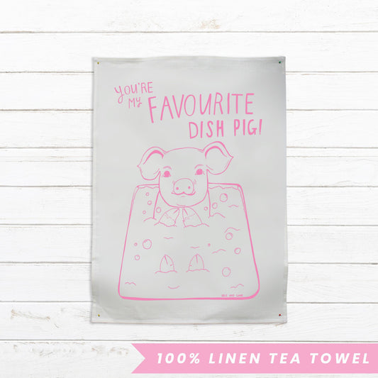 ABLE & GAME- Tea Towel- Dish Pig