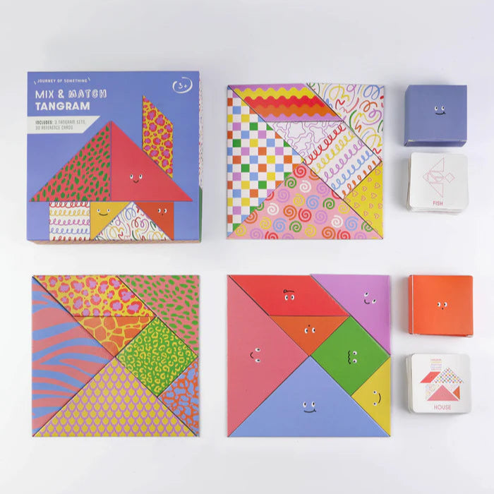 JOURNEY OF SOMETHING - Tangram Puzzle - 3 Mix & Match Tangram Sets