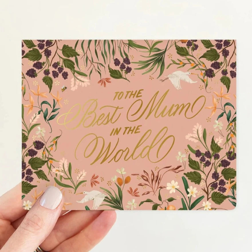 BESPOKE LETTERPRESS - "To The Best Mum In The World" Greeting Card
