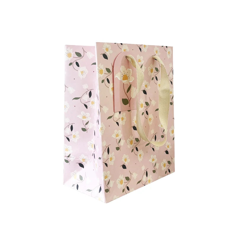 TO THE MOON AND BACK PRINTS - Pink Floral - Eco-Friendly Gift Bags