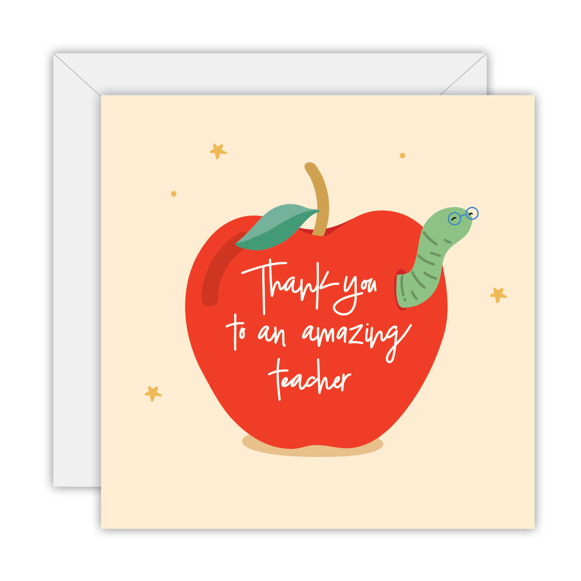 TO THE MOON & BACK PRINTS- "THANK YOU TO AN AMAZING TEACHER"- Greeting Card