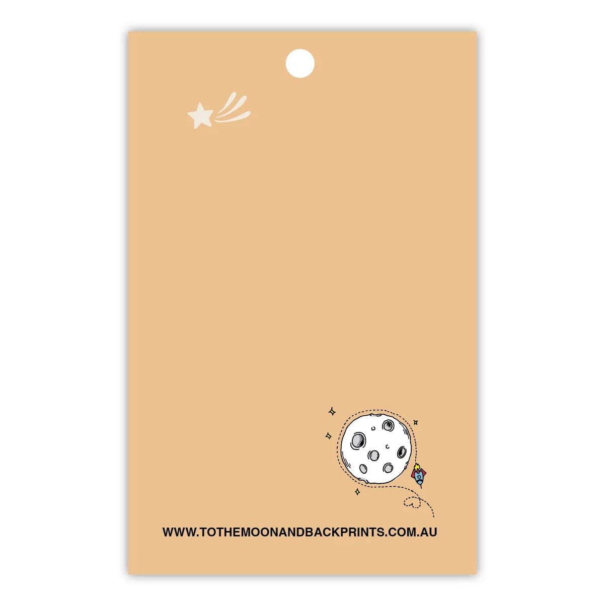 TO THE MOON & BACK PRINTS- "BABY KOALA ON MOON"- Gift Tag