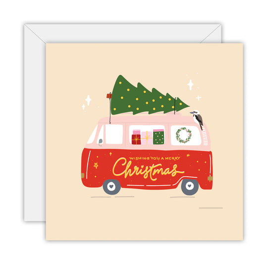 TO THE MOON & BACK PRINTS- "KOMBI CHRISTMAS"- Christmas Card