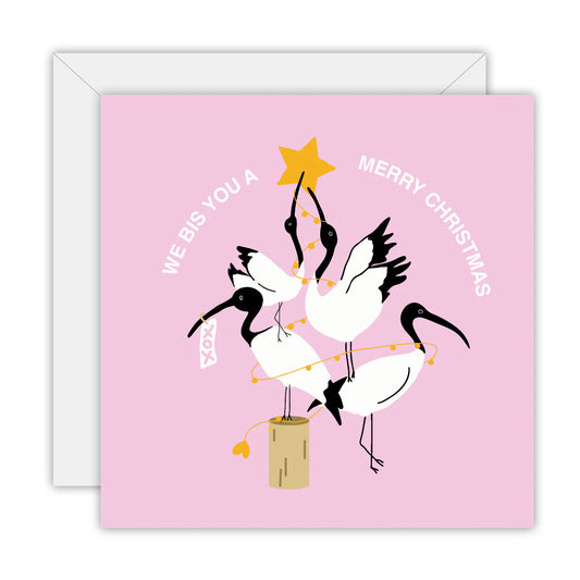 TO THE MOON & BACK PRINTS- "IBIS TREE"- Christmas Card