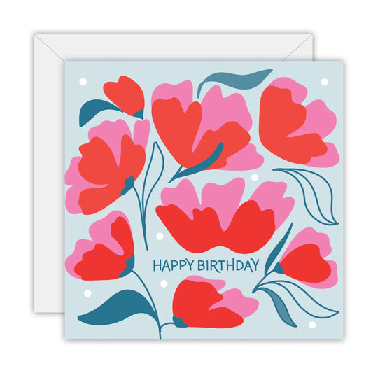 TO THE MOON & BACK PRINTS- "HAPPY BIRTHDAY FLORAL"- Greeting Card