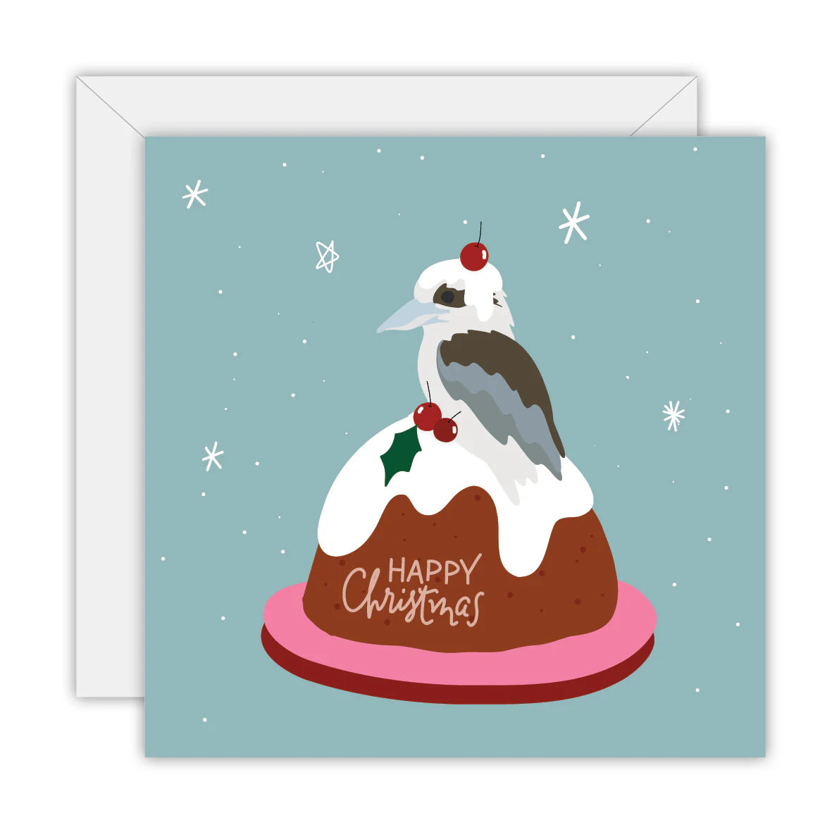 TO THE MOON & BACK PRINTS- "Happy Christmas - Kookaburra"- Christmas Card