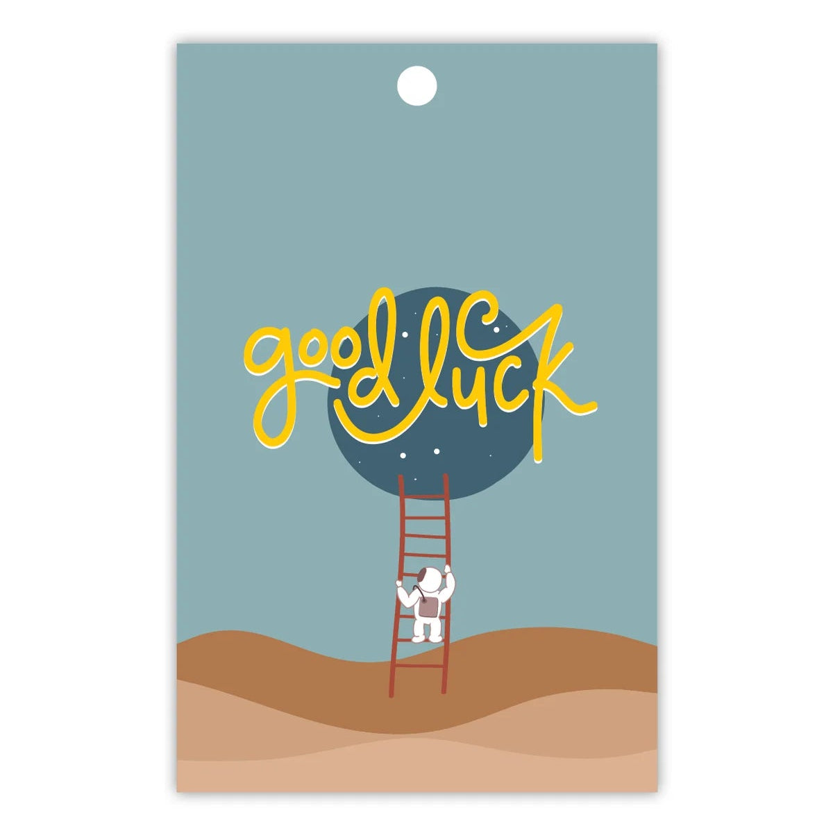 TO THE MOON & BACK PRINTS- "GOOD LUCK"- Gift Tag