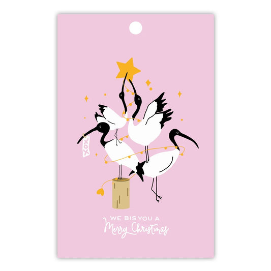 TO THE MOON & BACK PRINTS- "IBIS TREE"- Christmas Gift Tags