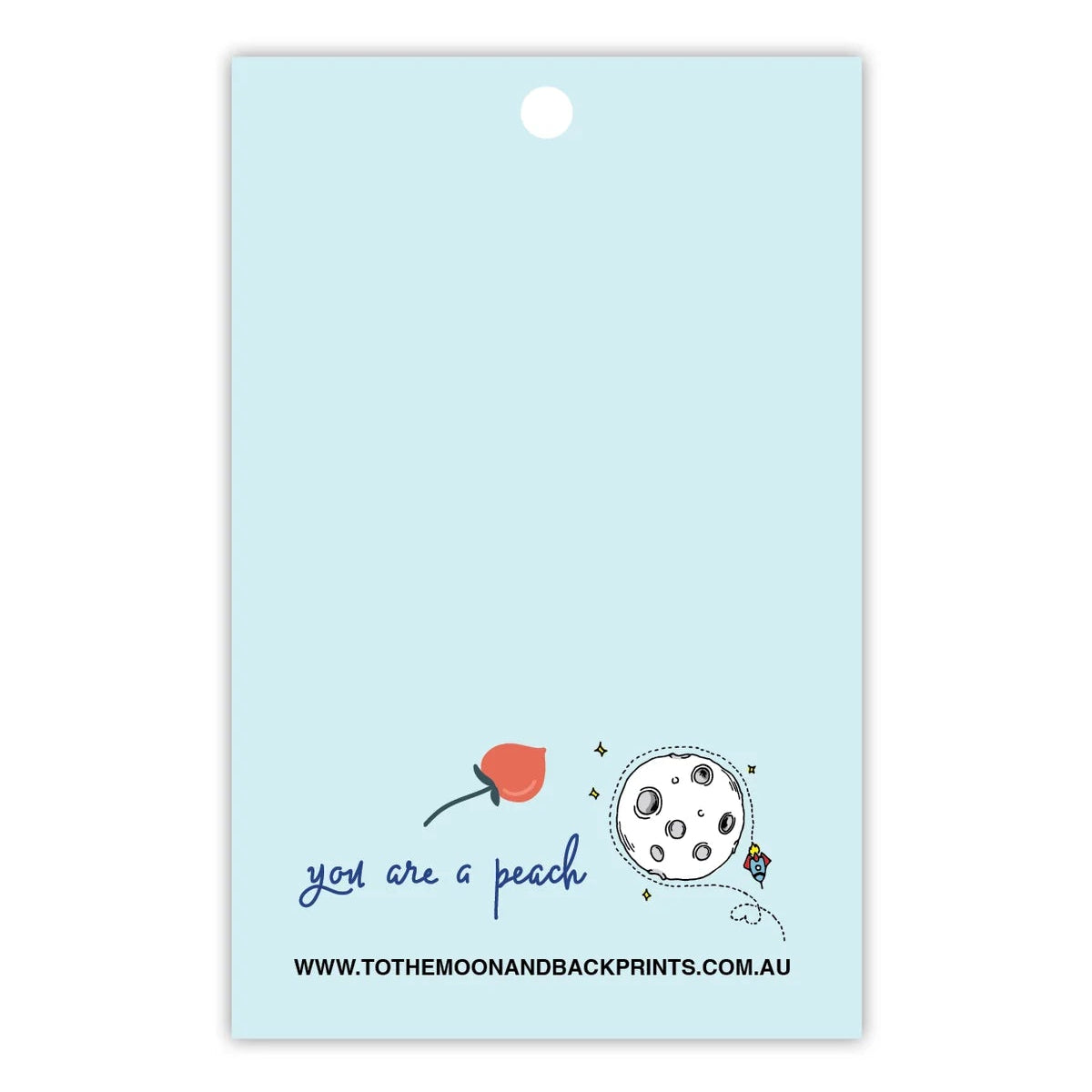 TO THE MOON & BACK PRINTS- "THANKS A BUNCH"- Gift Tag