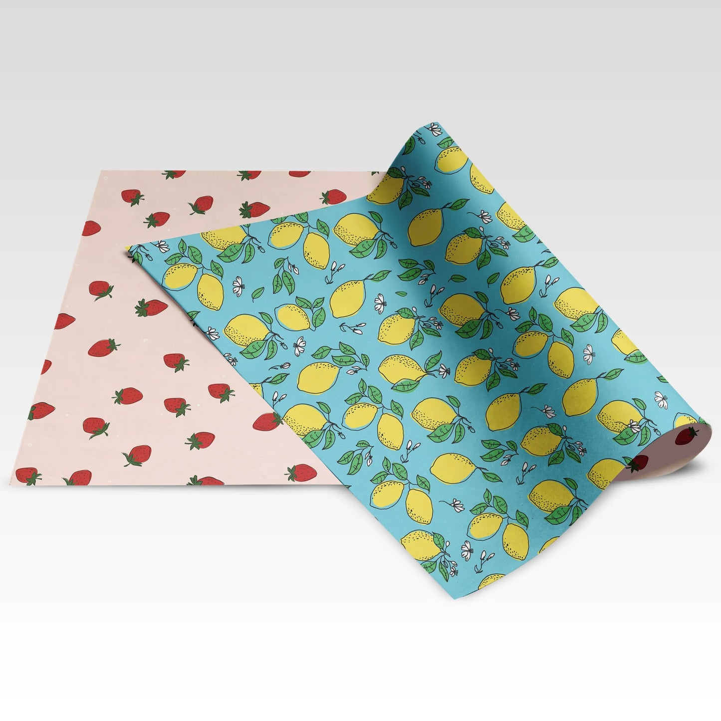 TO THE MOON & BACK PRINTS- "MAIN SQUEEZE/BERRY NICE"- Wrapping Paper Double Sided