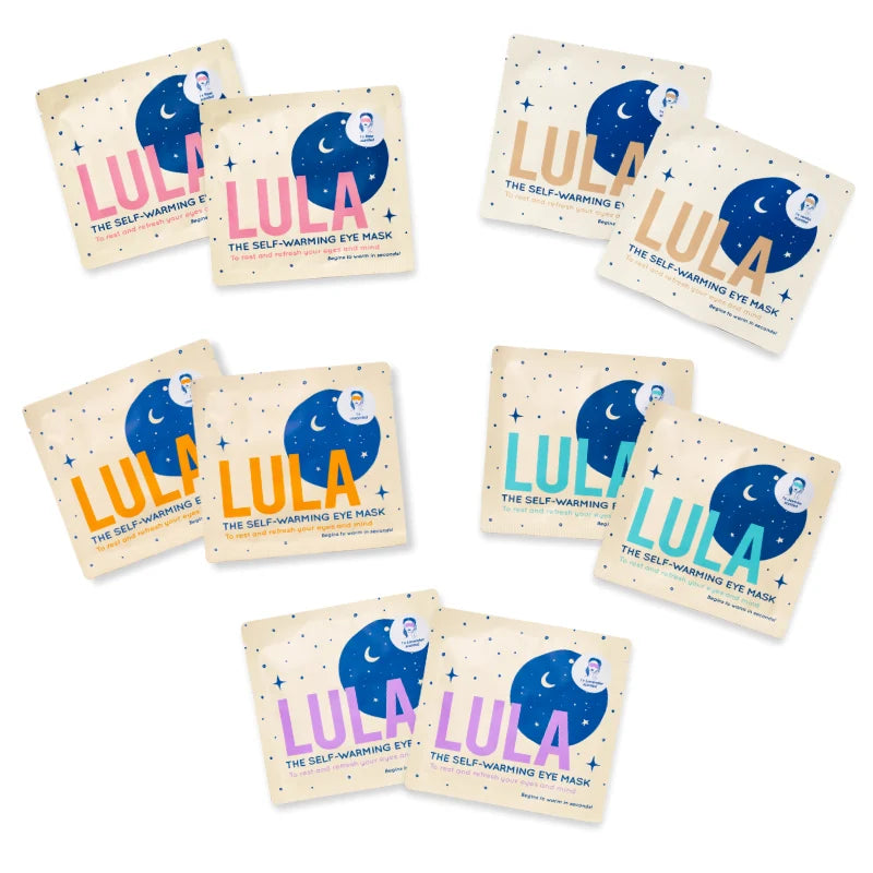LULA - EMIXED BOX OF 10 SELF-WARMING EYE MASK (10 MASKS)
