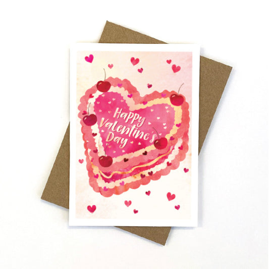 CANDLE BARK CREATIONS - Valentine's Cake- Greeting Card