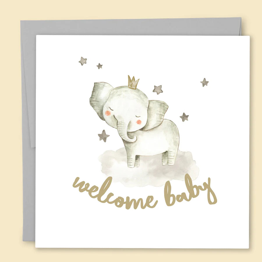 PAPERNEST - Welcome Baby Elephant Greeting Card