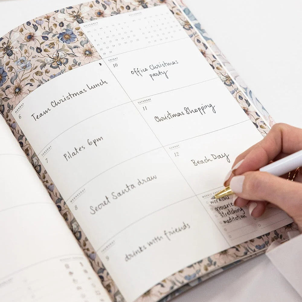 BESPOKE LETTERPRESS - 2027 Weekly Calendar Notebook