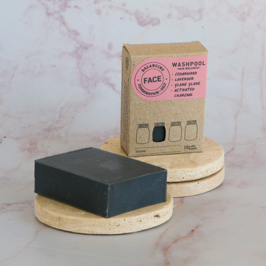 WASHPOOL SUPPLY CO- Activated Charcoal & Brazilian Clay Facial Cleansing Bar