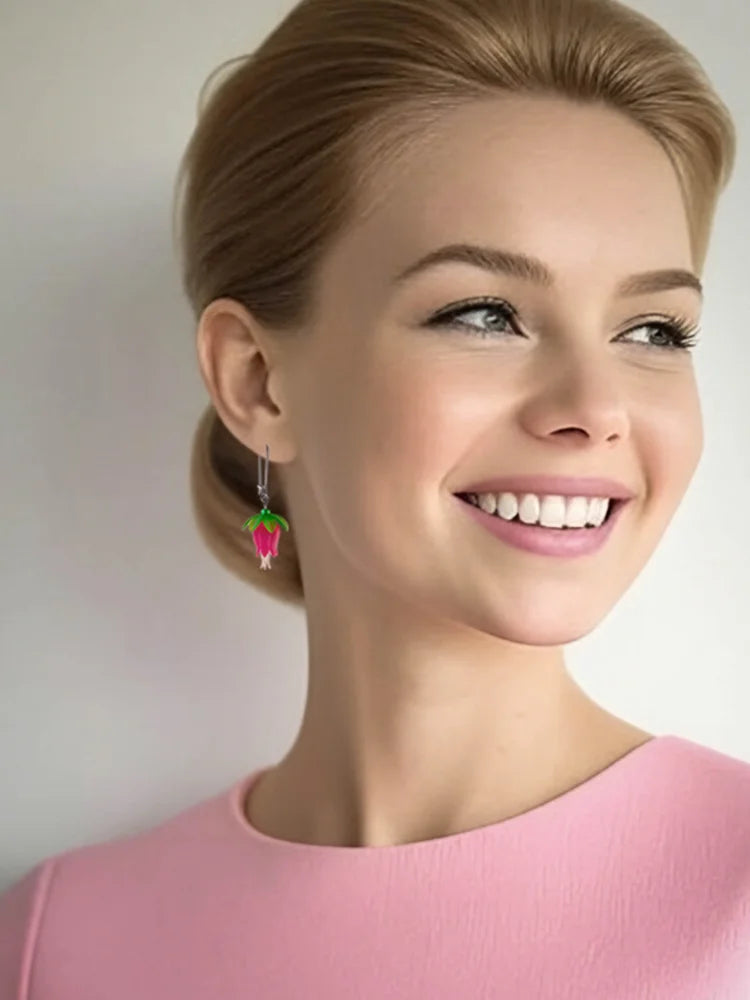 CLAIRE ISHINO- Winnie Earrings - Fuschias