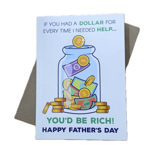 CANDLE BARK CREATIONS - HELPFUL DOLLAR - FATHER'S DAY Greeting Card