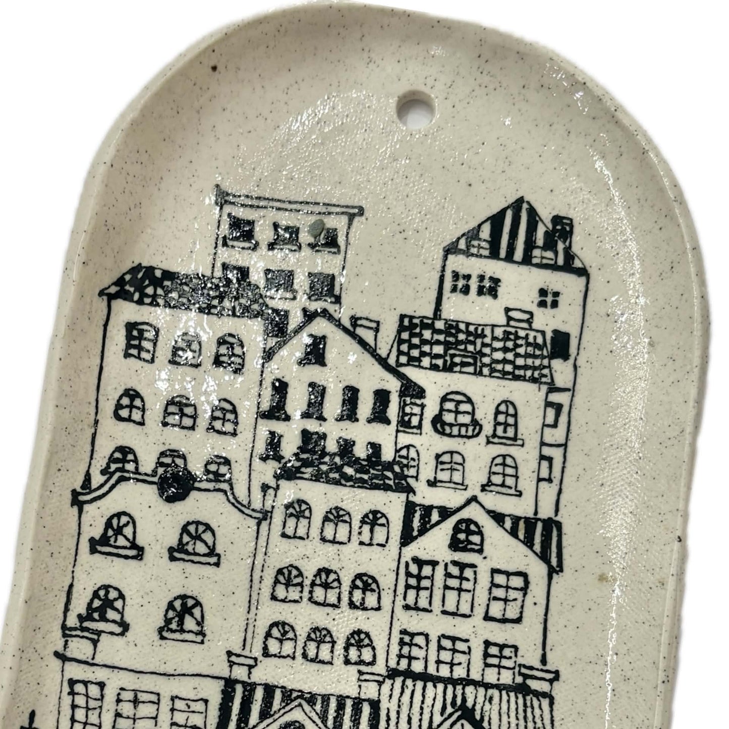 BELOVED POTTERY - Large Drawing Plate - Village