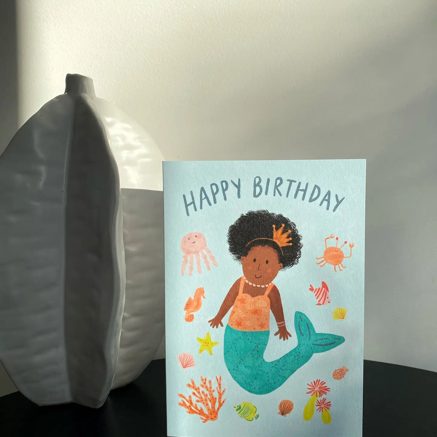 LAUREN SISSON STUDIO- "Happy Birthday" Mermaid - Blank Greeting Card