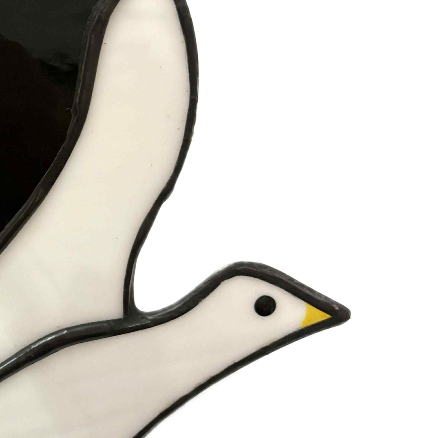 SWAN GLASS - PIED IMPERIAL PIGEON - Stained Glass Ornament