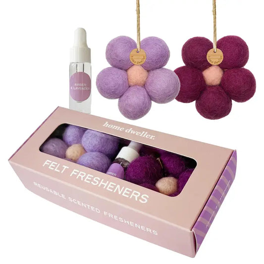HOME DWELLER - Felt Flower Fresheners - Amber & Lavender