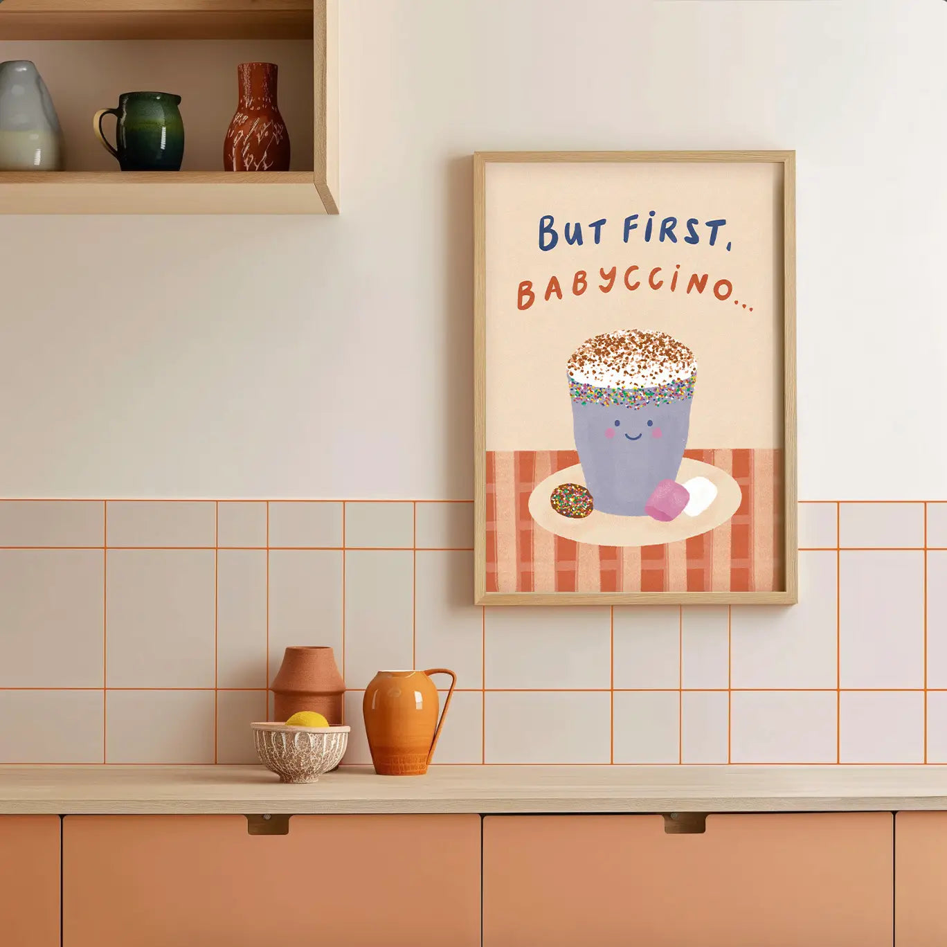 LAUREN SISSONS STUDIO- Babyccino - A3 Educational Kid's Wall Art