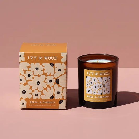 IVY & WOOD - Neroli & Gardenia Scented Candle- Flora Collection