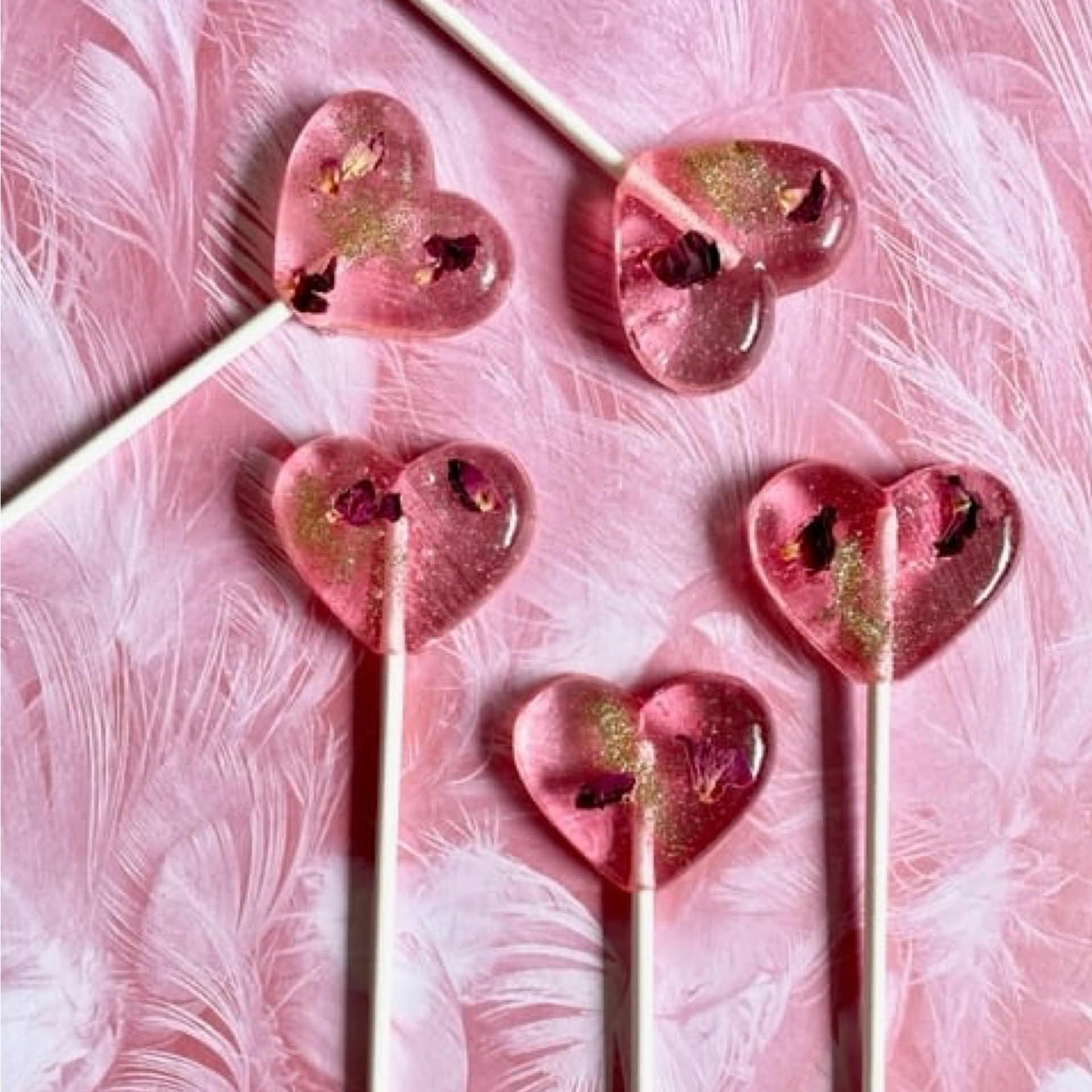 SWEETIE DARLING CANDY - Glitter Rose Love Heart Lollipop