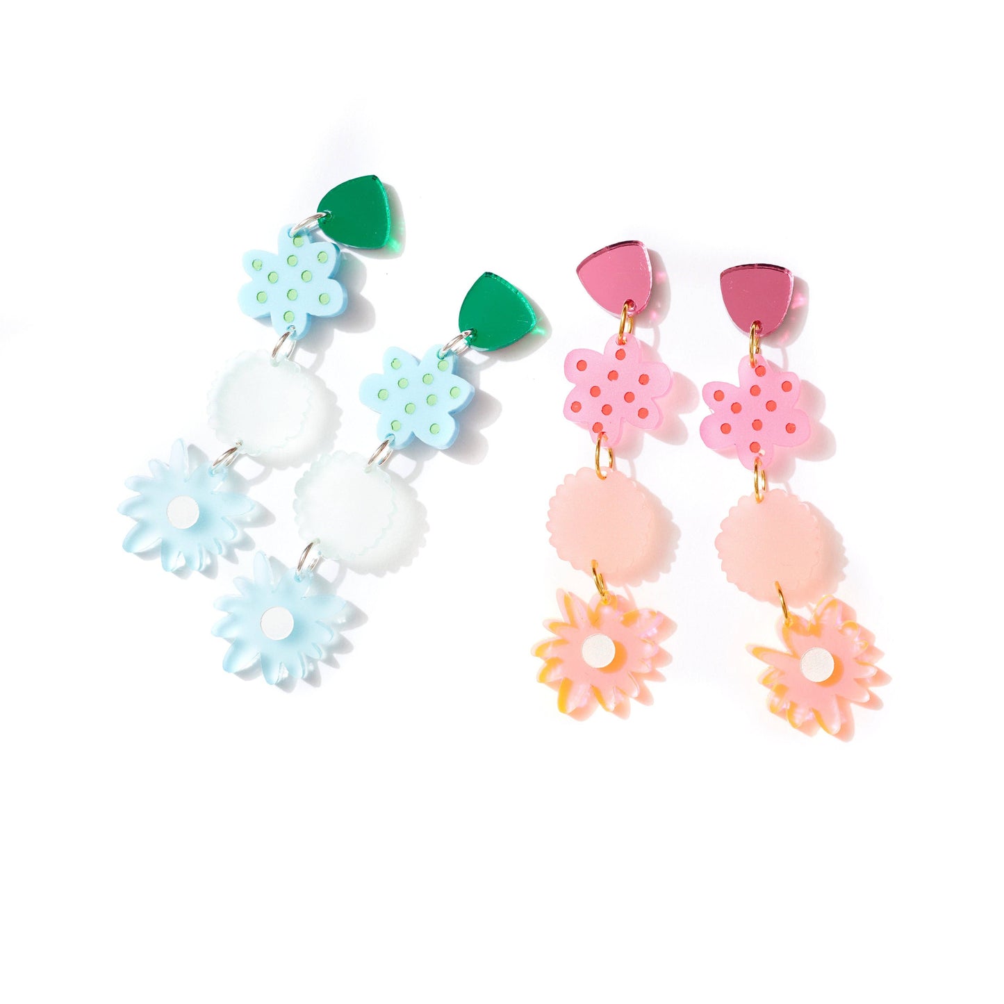 Emeldo- Zozo Floral Earrings // select colour: Pinks & oranges