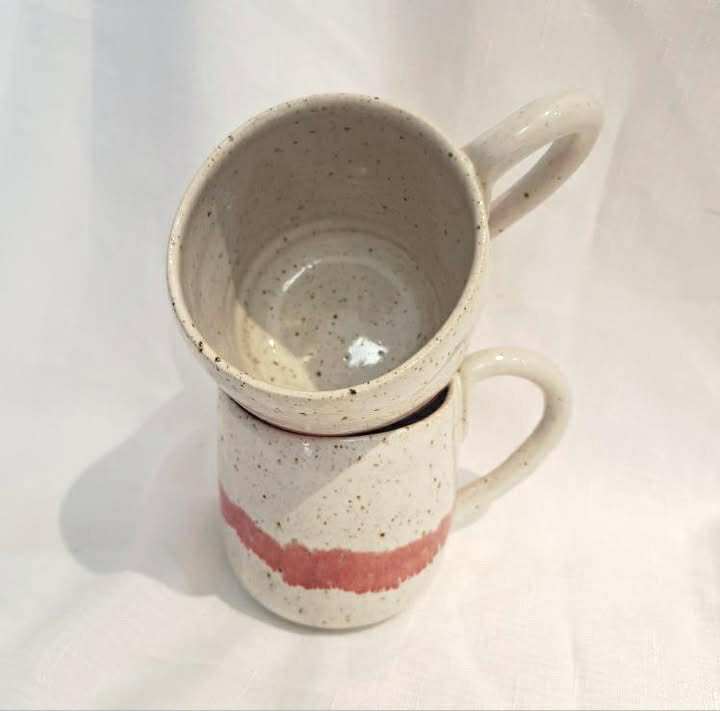 EARTH BY HAND- Hand Painted Pink Splash Mugs