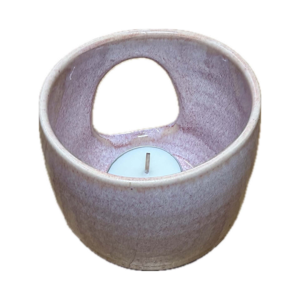 EARTH BY HAND- Pink Ceramic Tealight Holder