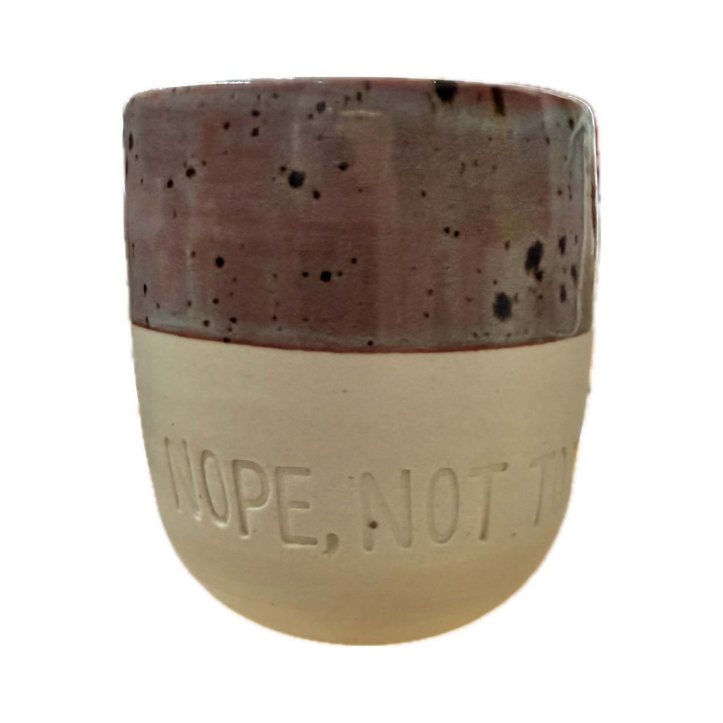 POTTERESS BY ALICIA - NOPE, NOT TODAY - Hand Stamped Mug