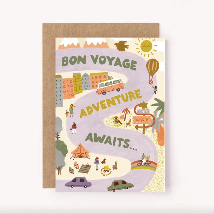 LAUREN SISSON STUDIO- "Bon Voyage" Farewell Card