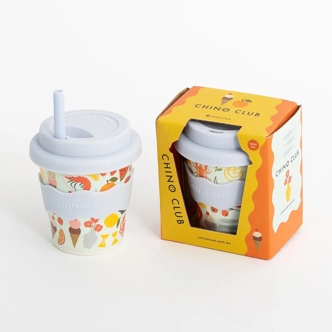CHINO CLUB- Kids 4oz Reusable Babychino Cup- Amalfi
