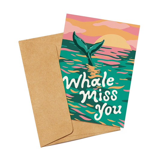 OUTER ISLAND - 'Whale Miss You' Farewell Greeting Card