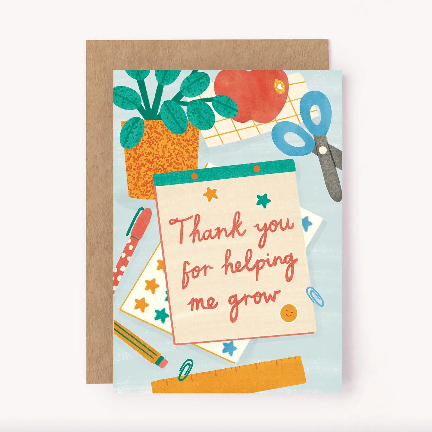 LAUREN SISSONS STUDIO- "Thank You Teacher" - Blank Greeting Card