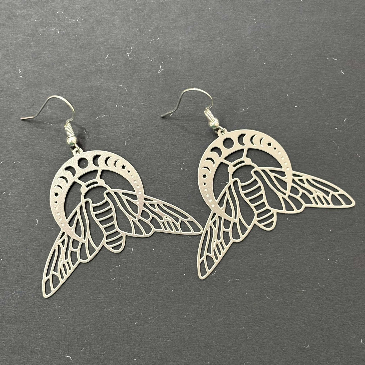 MAKIN' WHOOPEE - "Eclipse Moth" Stainless Steel Earrings