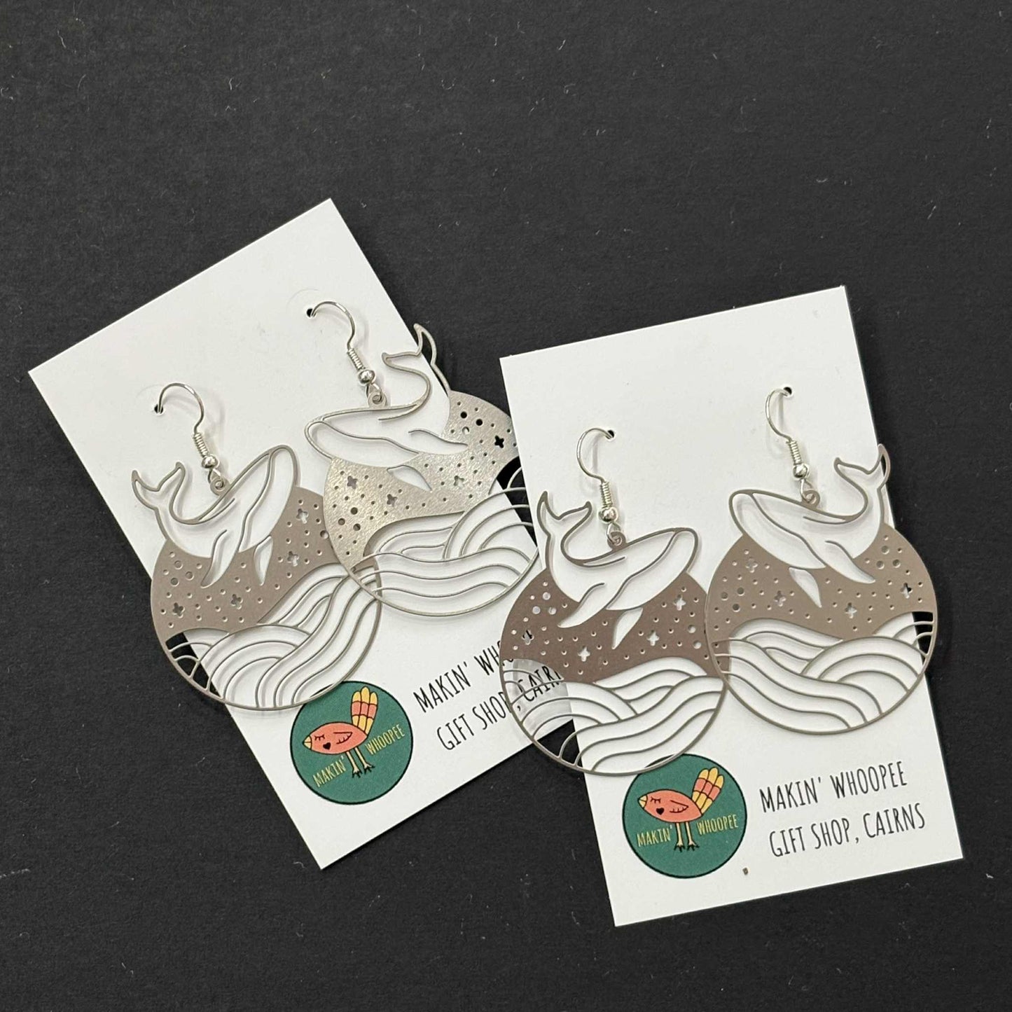 MAKIN' WHOOPEE - "Whale Song" Stainless Steel Earrings