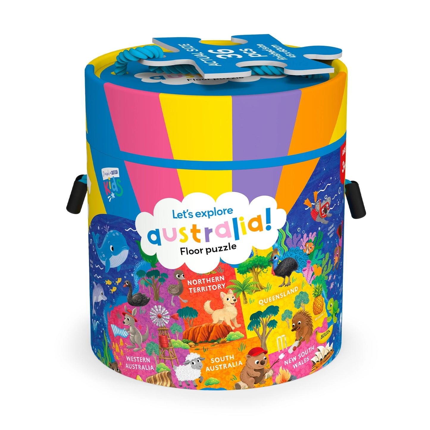 DIESEL AND DUTCH - Let's Explore  Australia - Kids 36pc Floor Puzzle