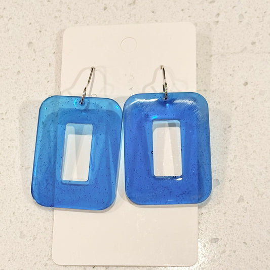 RAY BY DESIGN - Resin Earrings #4 blue