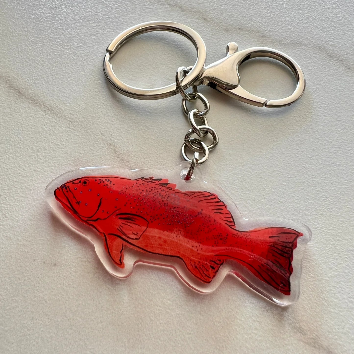 ESZTER'S CREATIONS - "Coral Trout" Acrylic Keychain