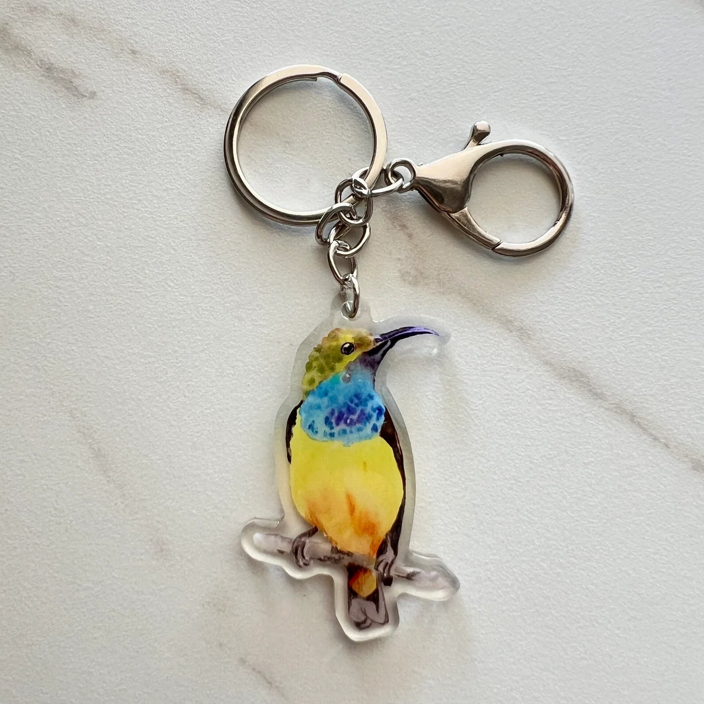 ESZTER'S CREATIONS - "Sunbird" Acrylic Keychain