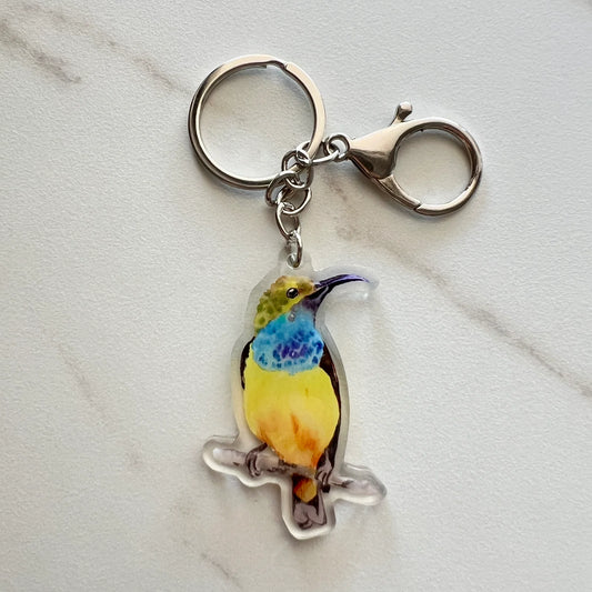 ESZTER'S CREATIONS - "Sunbird" Acrylic Keychain