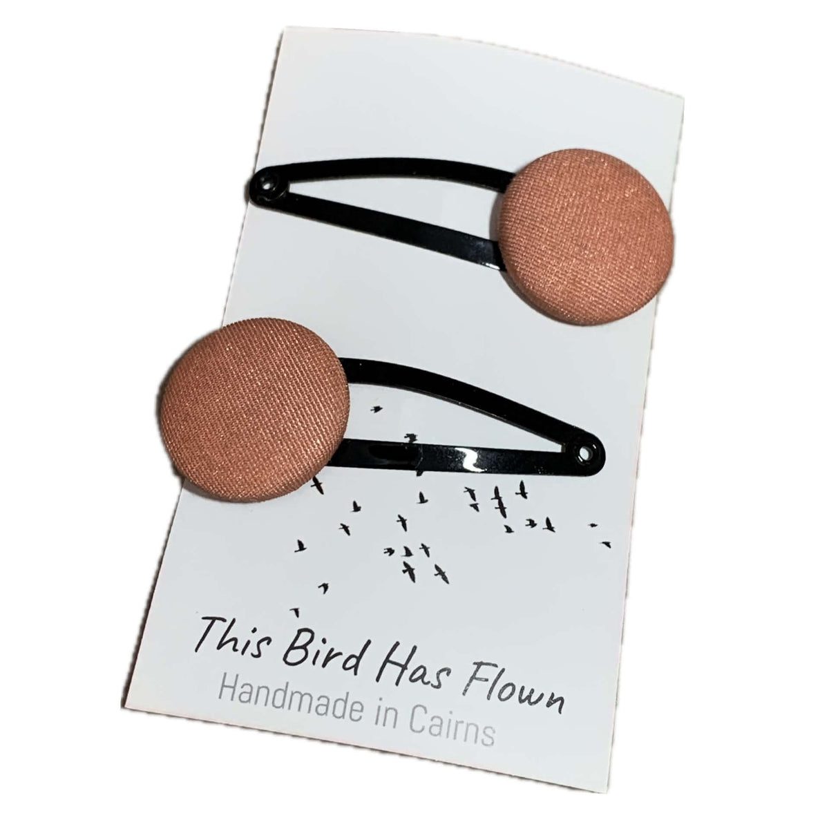 THIS BIRD HAS FLOWN - COPPER FABRIC - Hair Clips