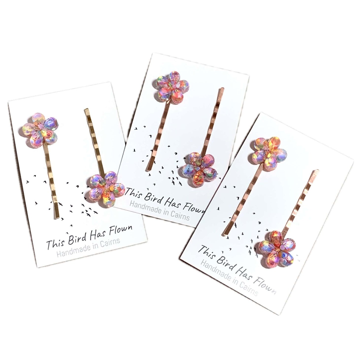 THIS BIRD HAS FLOWN - Confetti Flowers- Hair Pins
